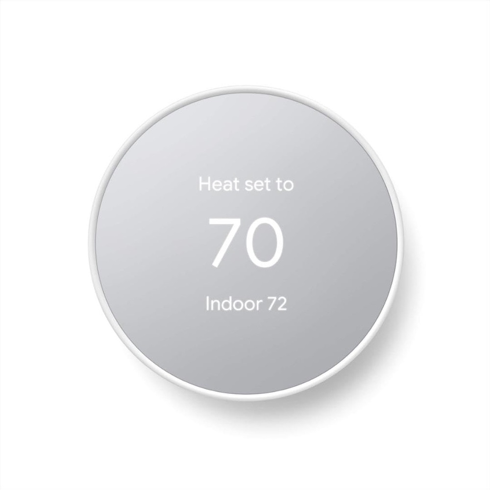 Google Gray Smart Thermostat with Minimalist Design